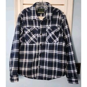 JACHS New York Jacket Mens‎ Cotton Blend Large Navy Shirt Coat Lined NWT